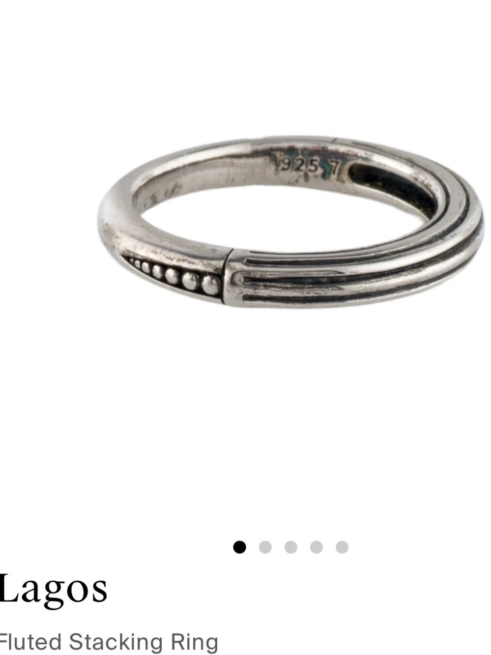 Lagos NEw Fluted Stacking Ring